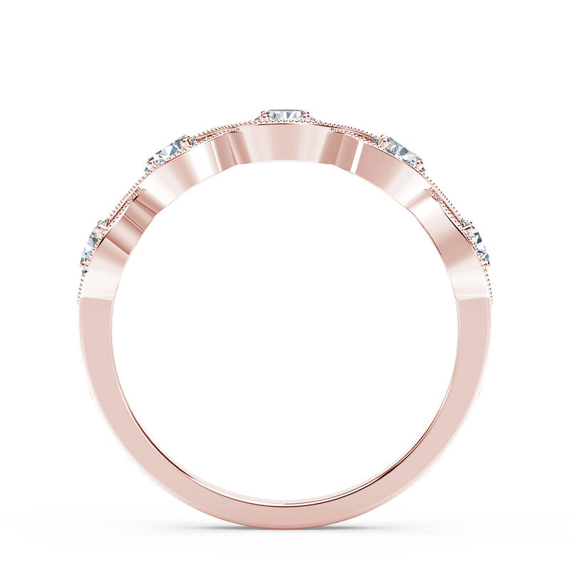De Beers Forevermark Tribute™ Rose Gold Braided 5-Stone Diamond Ring 18K image number 1