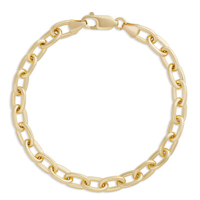 Toscano 7.5-Inch Oval Link Bracelet, 14K Yellow Gold