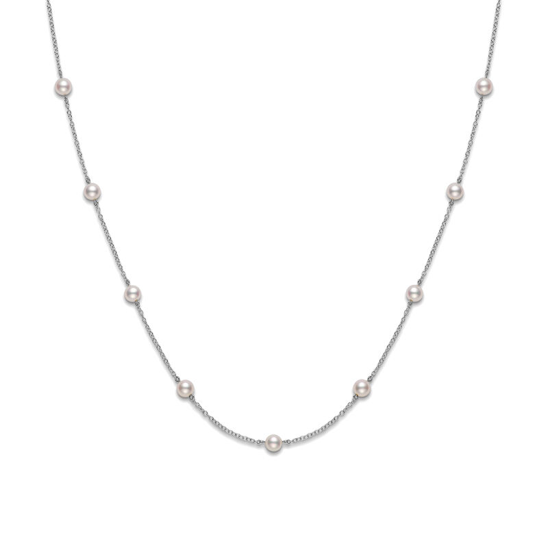 Mikimoto 18 Inch Akoya Pearl Necklace in 18K White Gold image number 0