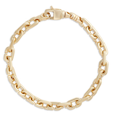 Toscano 8.5-Inch Oval Link Bracelet, 14K Yellow Gold