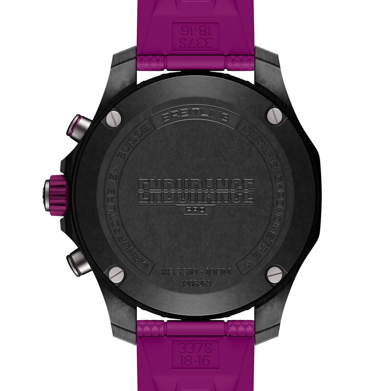 Breitling Endurance Pro Black Dial And Purple Rubber Strap Watch, 38mm image number 1