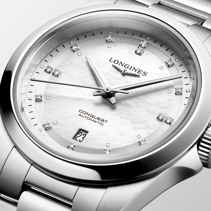 Longines Conquest Mother of Pearl Dial Watch, 30mm image number 1