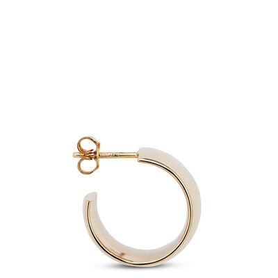 Toscano Chunky Hoop Earrings, 9.9mm 14K Yellow Gold