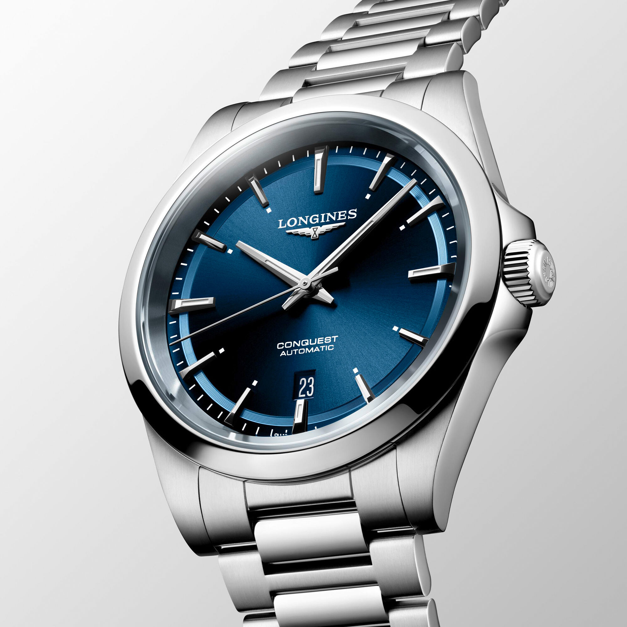 Longines Conquest Watch Sunray Blue Dial 41mm