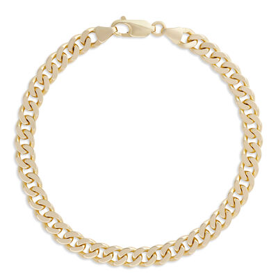 Toscano 8.5 Inches Curb Link Bracelet, 14K Yellow Gold