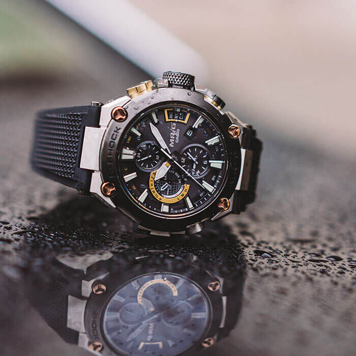 G-Shock MR-G Titanium Solar Bluetooth Watch, 54.7mm