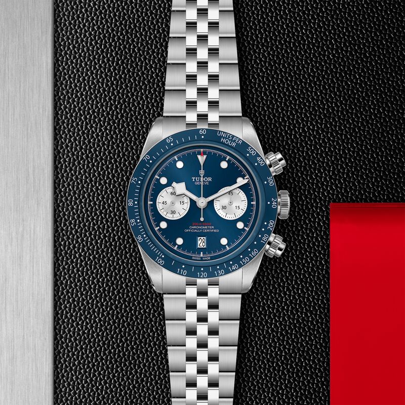 Tudor Black Bay Chrono Blue Dial Watch Stainless Steel Bracelet, 41 mm image number 2