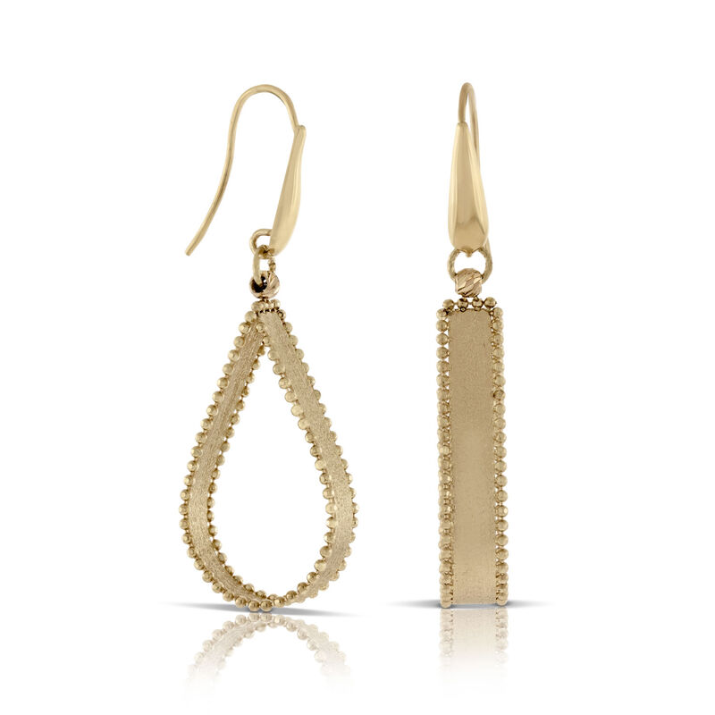 Toscano Beaded Edge Loop Earrings 14K image number 0