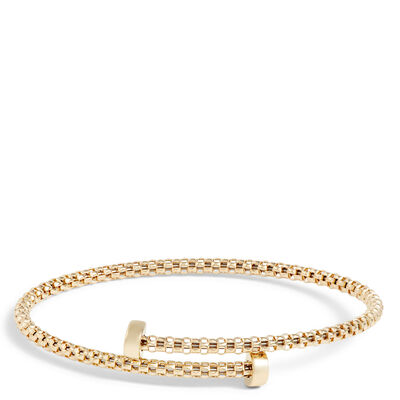 Toscano Flexy Bypass Bracelet, 14K Yellow Gold