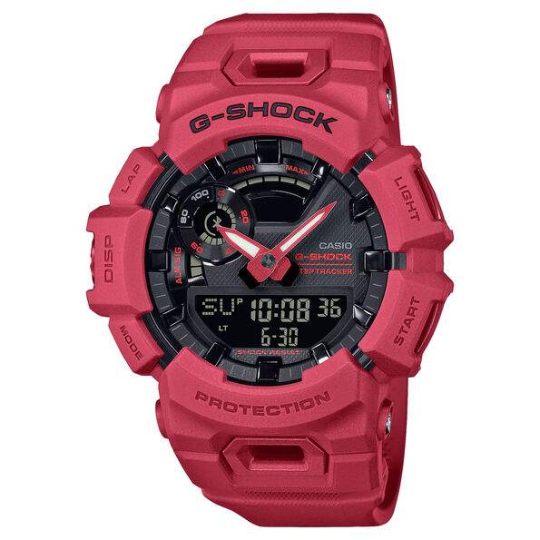 G-Shock Burning Red Black StepTracker Black Dial Watch GBA900RD-4A, 48.9mm