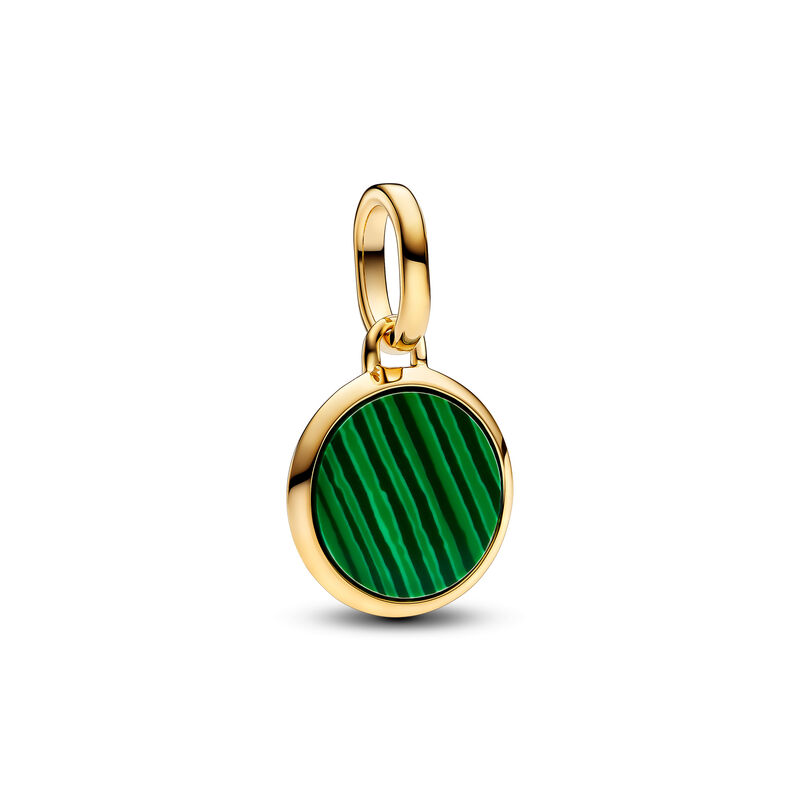 Pandora Green Engravable Mini Medallion Charm image number 0