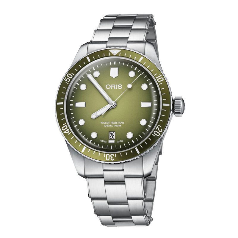 Oris Divers Sixty-Five Date Green Dial Watch, 40 mm image number 0