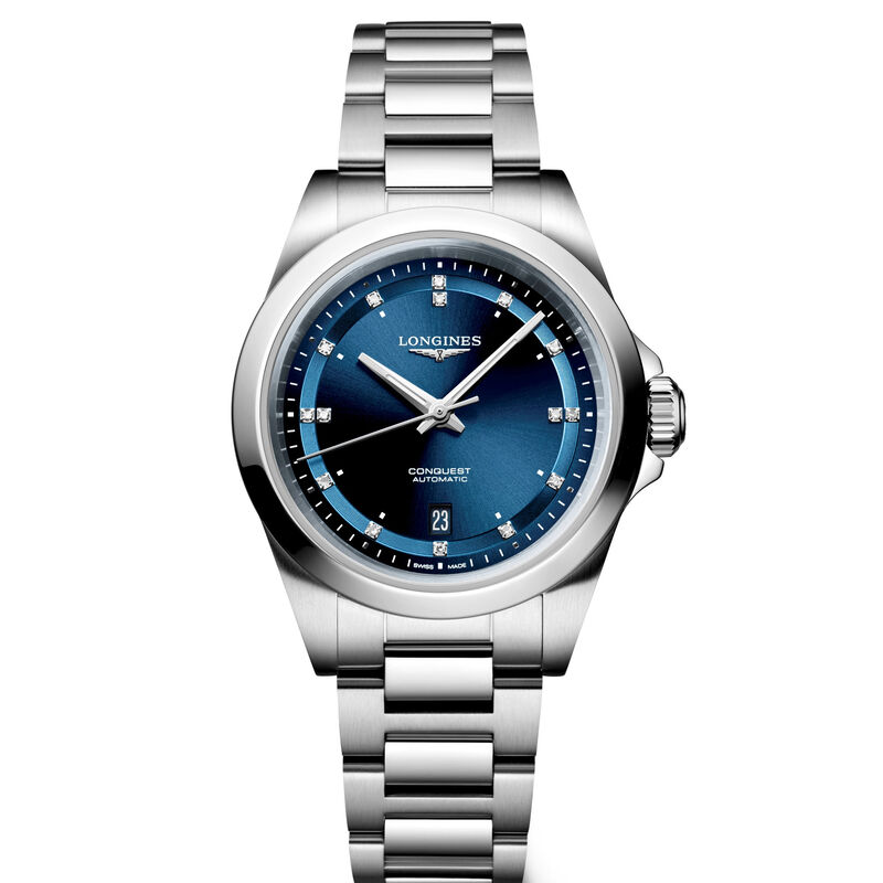 Longines Conquest Blue Dial Watch, 30mm image number 0