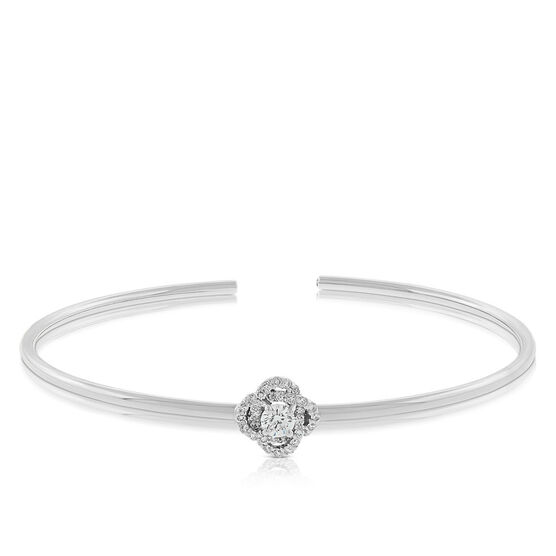 Signature Forevermark Diamond Flower Bangle 18K | Ben Bridge Jeweler