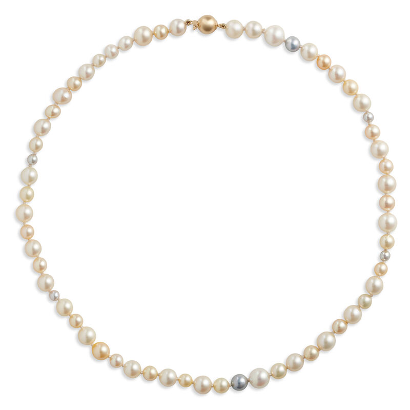 18-Inch Akoya Multicolored Pearl Strand image number 0