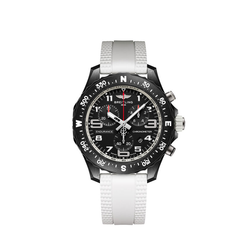 Breitling Endurance Pro Black Dial And White Rubber Strap Watch, 38mm image number 0