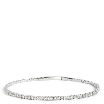 Flexy Bangle Diamond Bracelet, 14K White Gold