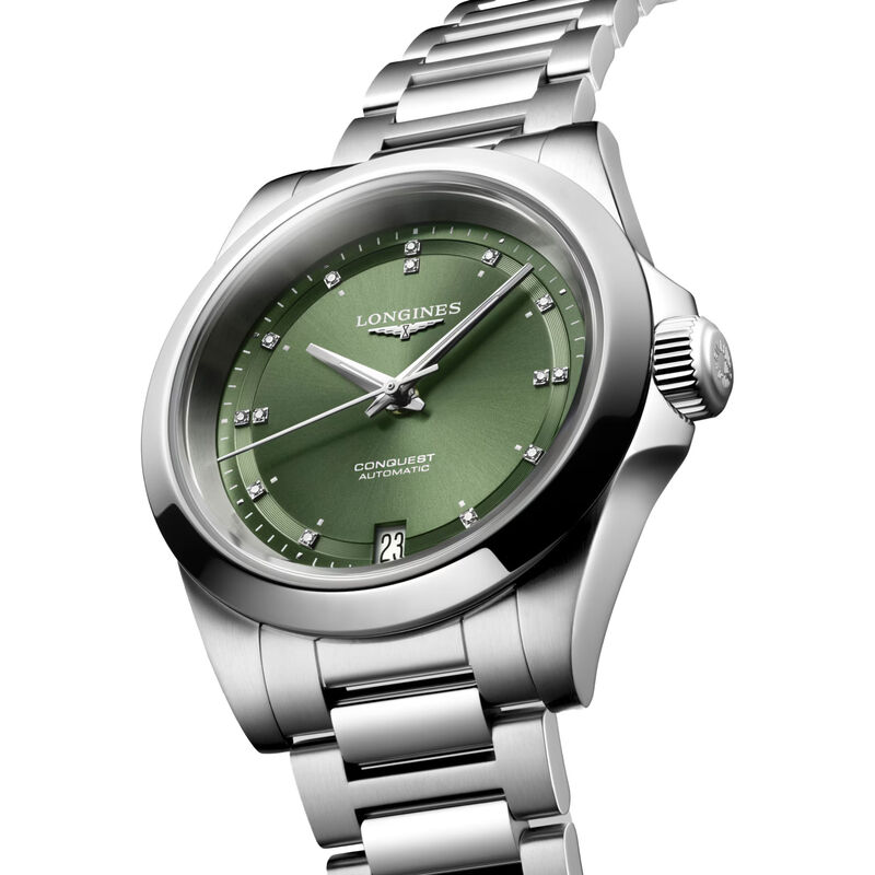 Longines Conquest Green Dial Watch, 34mm image number 1