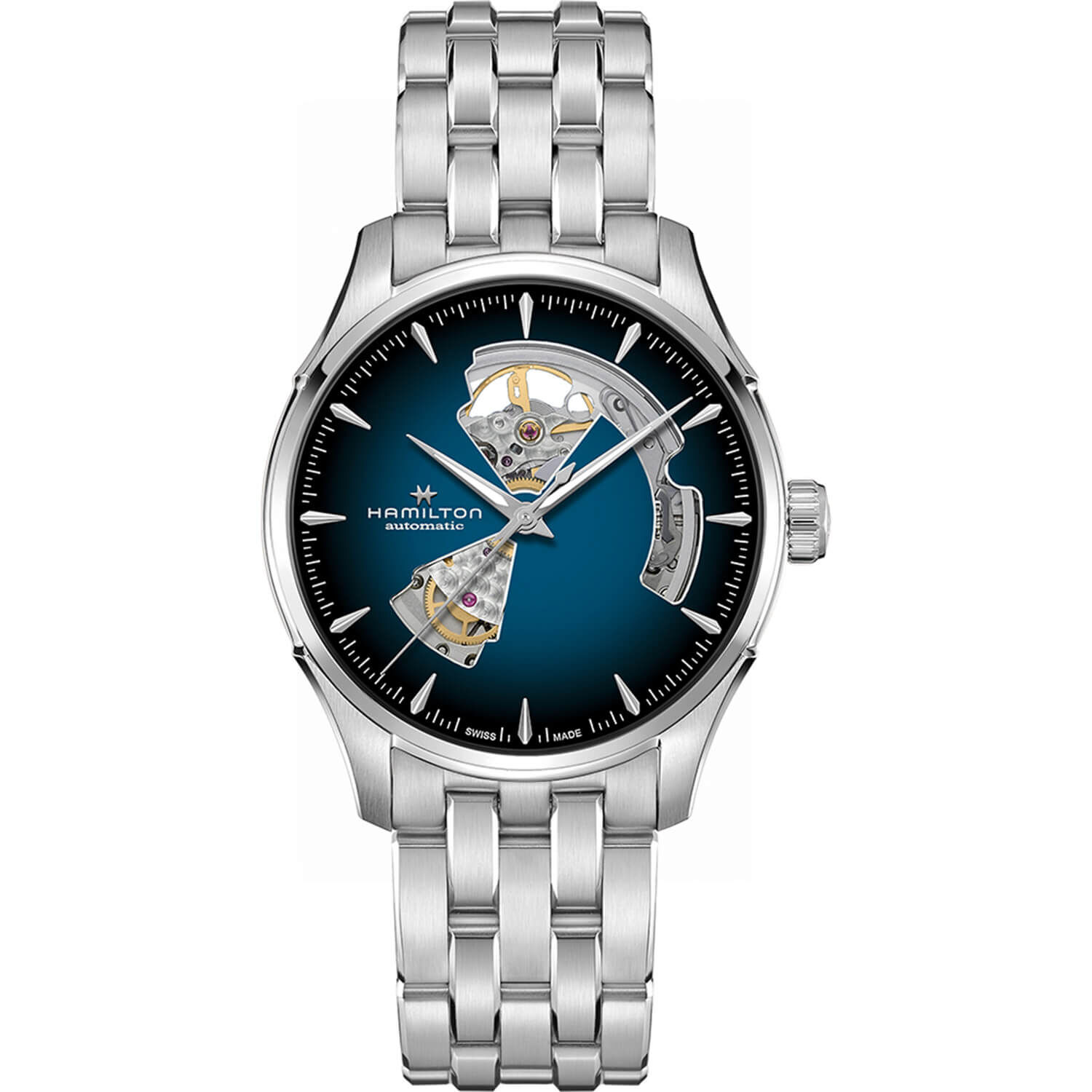 Hamilton Jazzmaster Open Heart Automatic Watch Blue Dial, 40mm