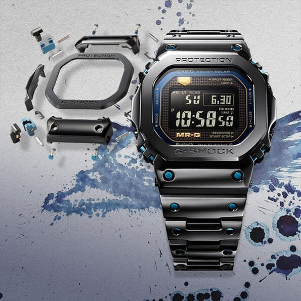 G-Shock MR-G Kiwami Ao-Zumi Black Dial Watch, 43.2mm