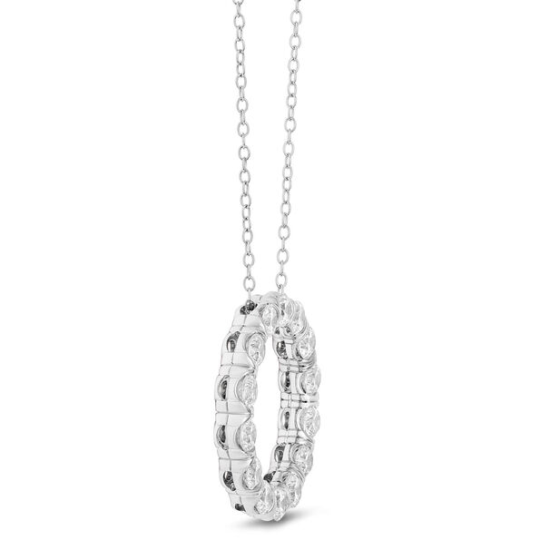 Signature Forevermark de Beers Forevermark Tribute Round Diamond Necklace 18K White Gold, Women's | Ben Bridge Jewelers