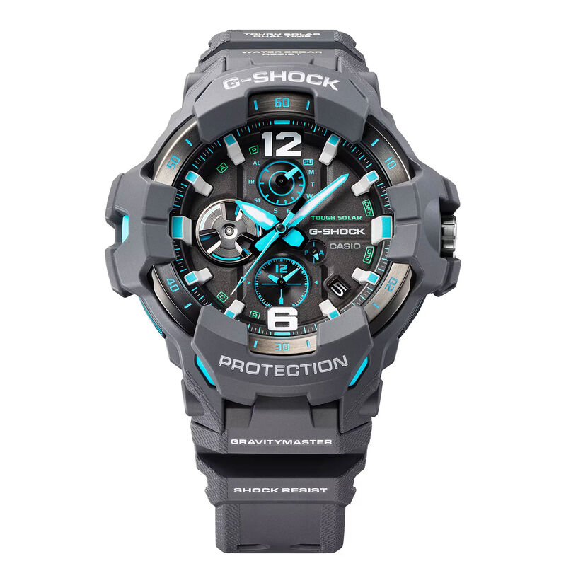 G-Shock GRB300-8A2Gravity Master Grey Blue Bluetooth Pilot Watch, 54.7mm image number 5