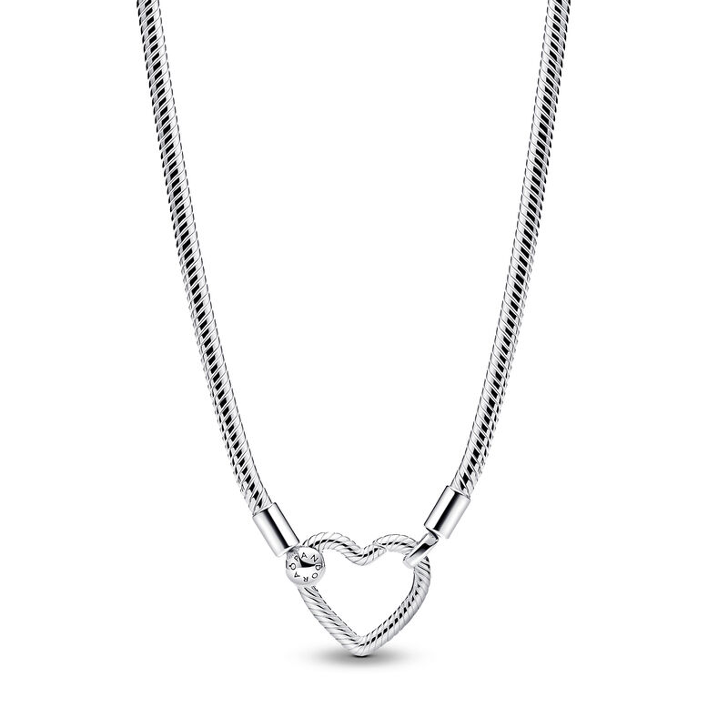 Pandora Heart Closure Snake Chain Necklace image number 0