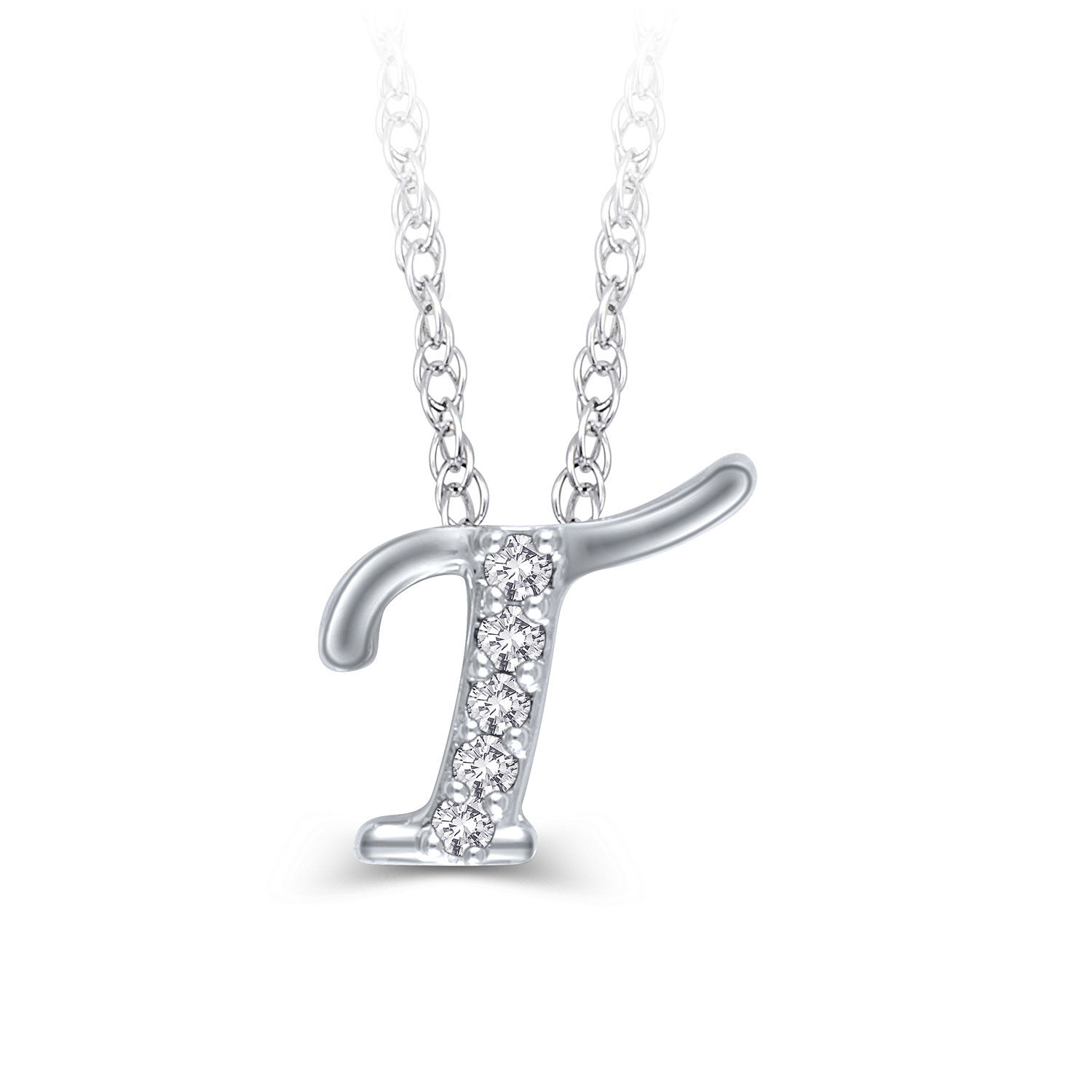 Letter t diamond deals pendant