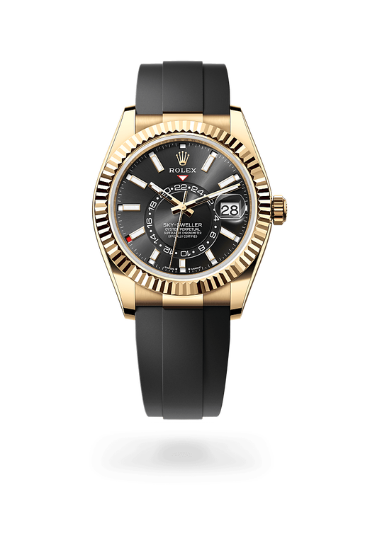 rolex sky-dweller in 18 kt yellow gold, m336238-0002 - ben bridge