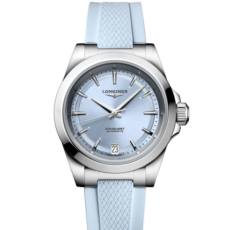 Longines Conquest Blue Dial Watch, 34mm image number 0