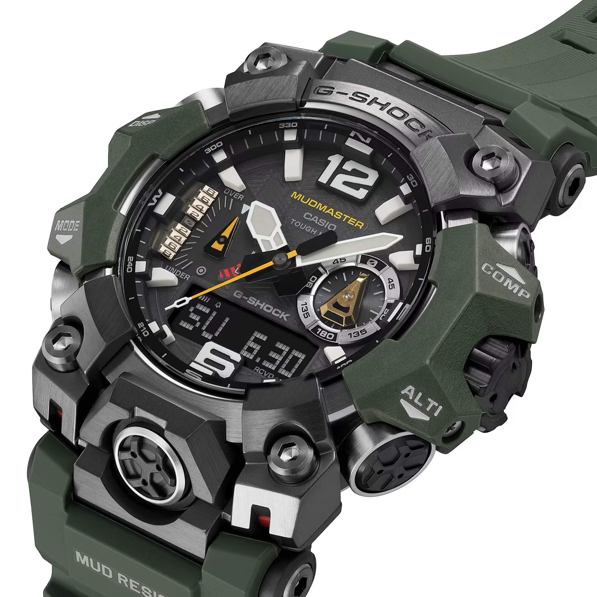 G-Shock Master of G-Land Mudmaster Watch Black Dial Green Resin 