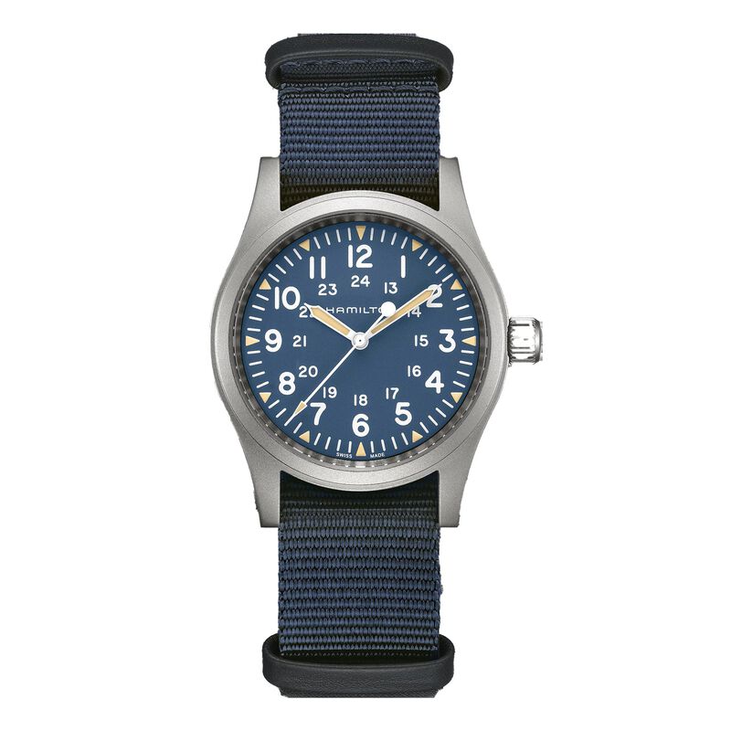 Hamilton Khaki Field Mechanical Watch Blue Dial, 38mm image number 0