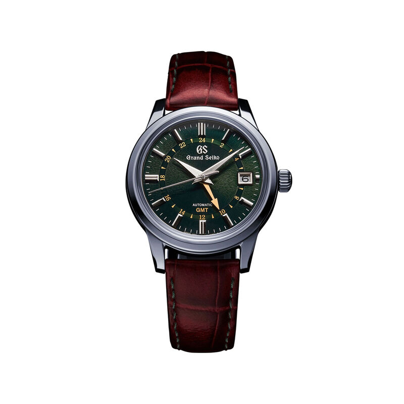Grand Seiko Elegance Toge Green Dial Brown Leather Strap Special Edition Watch 39.5mm image number 0