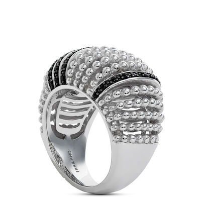 Lisa Bridge Black Sapphire Anemone Ring