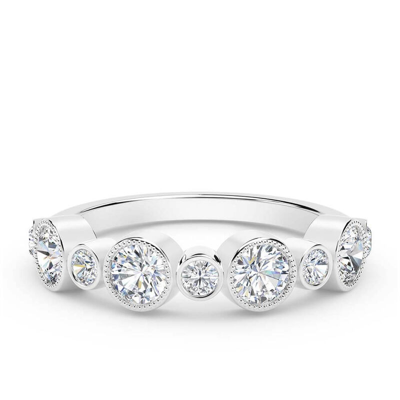 De Beers Three-Stone Diamond-Set Platinum Ring