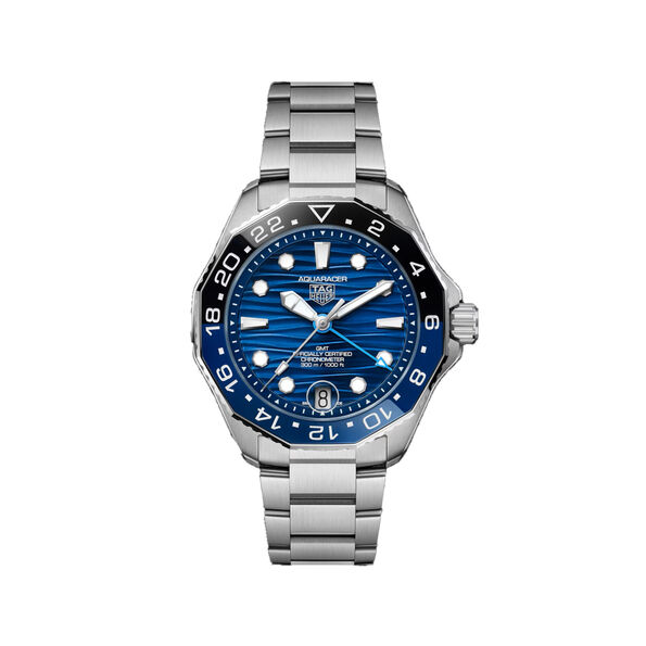 TAG Heuer Aquaracer Professional 300 GMT Blue Dial Stainless Steel Watch, 42mm