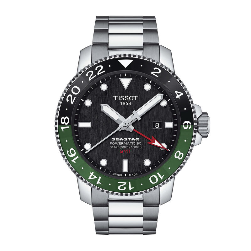 Tissot Sea Star 1000 Powermatic 80 GMT Black Dial, 46mm image number 0