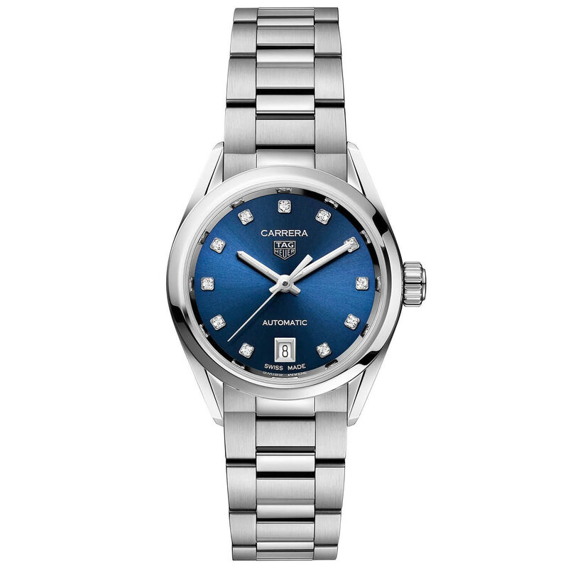 TAG Heuer Carrera Calibre 9 Auto Blue Steel Watch, 29mm image number 0