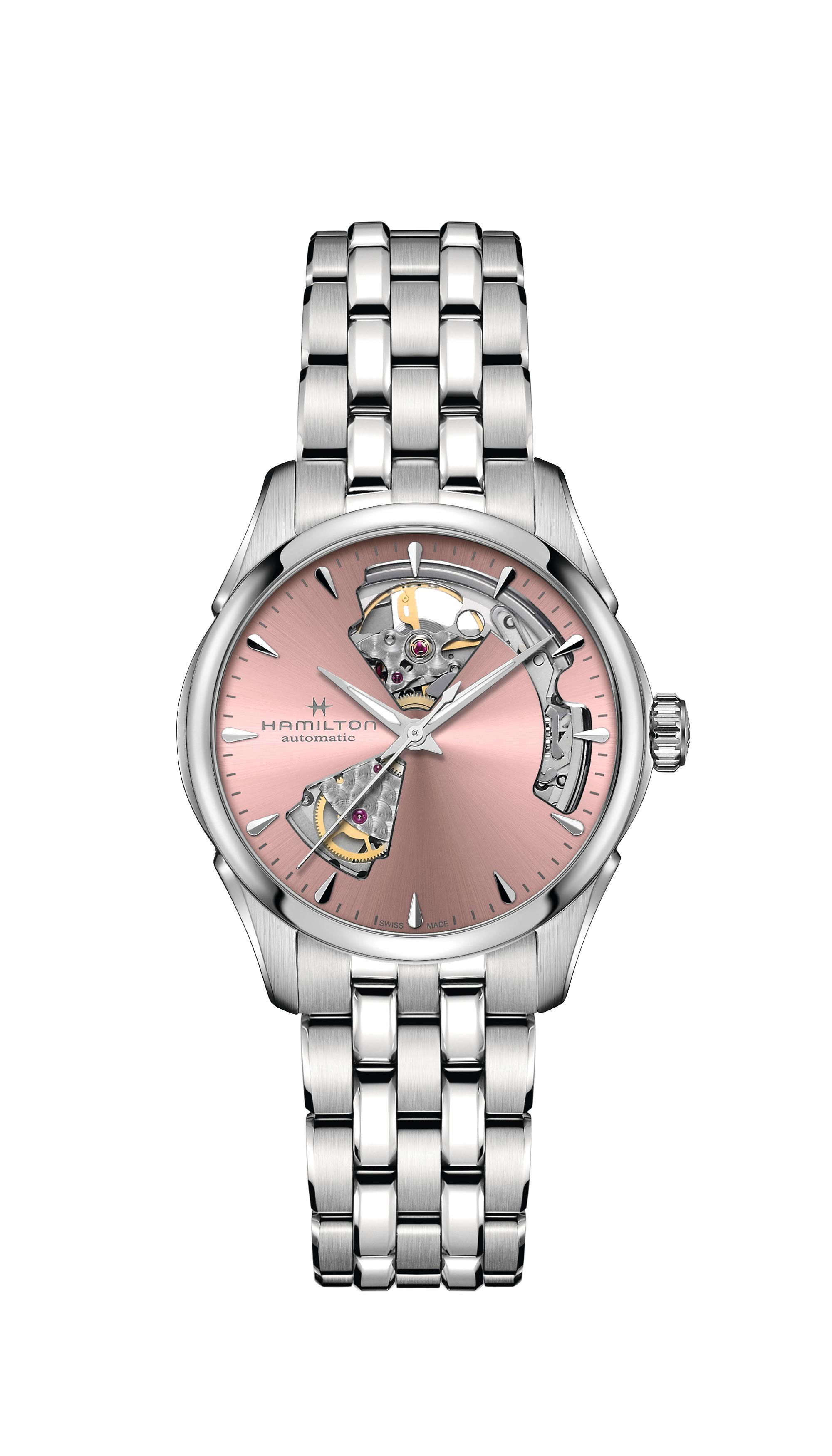 Hamilton Jazzmaster Open Heart Lady Auto Watch Pink Dial, 36mm