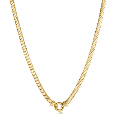 Toscano 18-Inch Oval Shake Link Neck Chain, 14K Yellow Gold