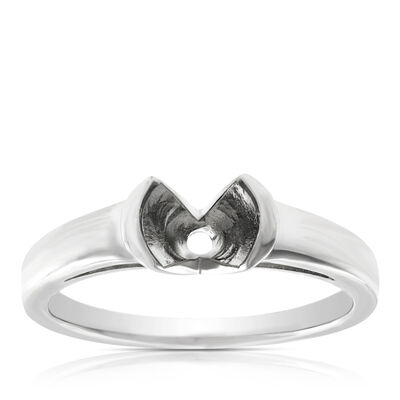 Semi-Mount Ring in Platinum