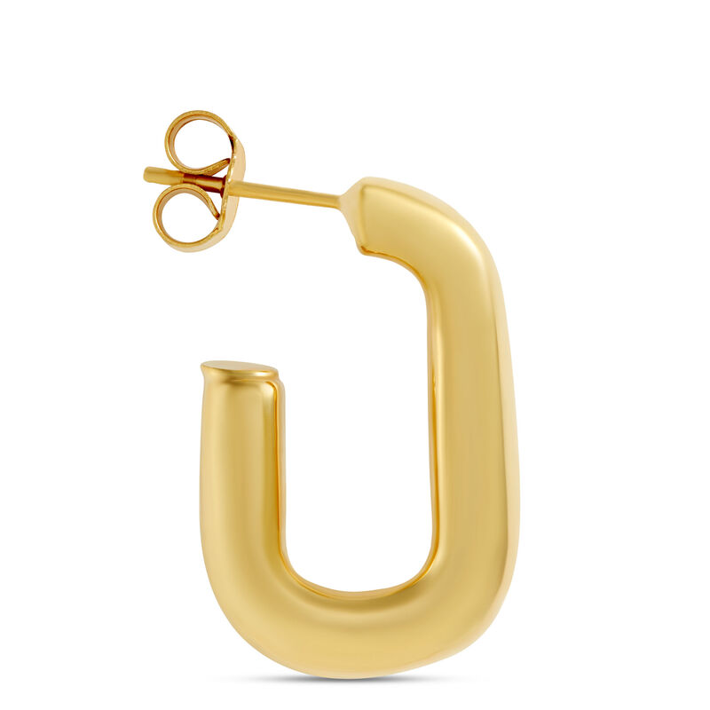 Toscano Large Half-Oval Hoops, 14K Yellow Gold image number 1