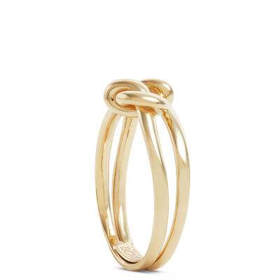 Toscano Double Love Knot Ring 14K, Size 7