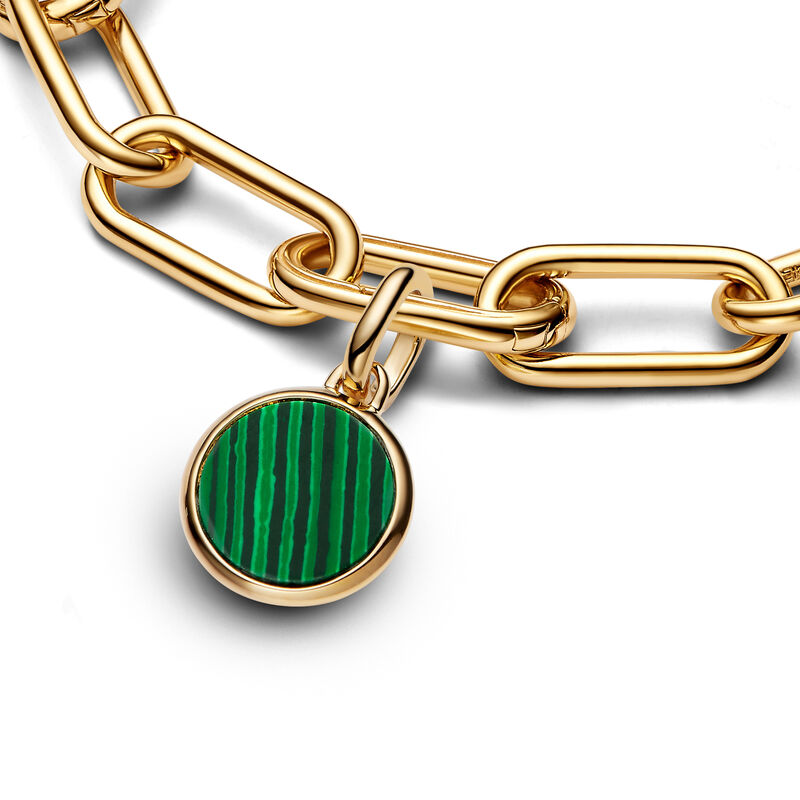 Pandora Green Engravable Mini Medallion Charm image number 2