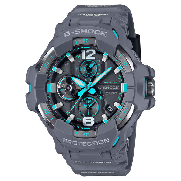 G-Shock GRB300-8A2Gravity Master Grey Blue Bluetooth Pilot Watch, 54.7mm