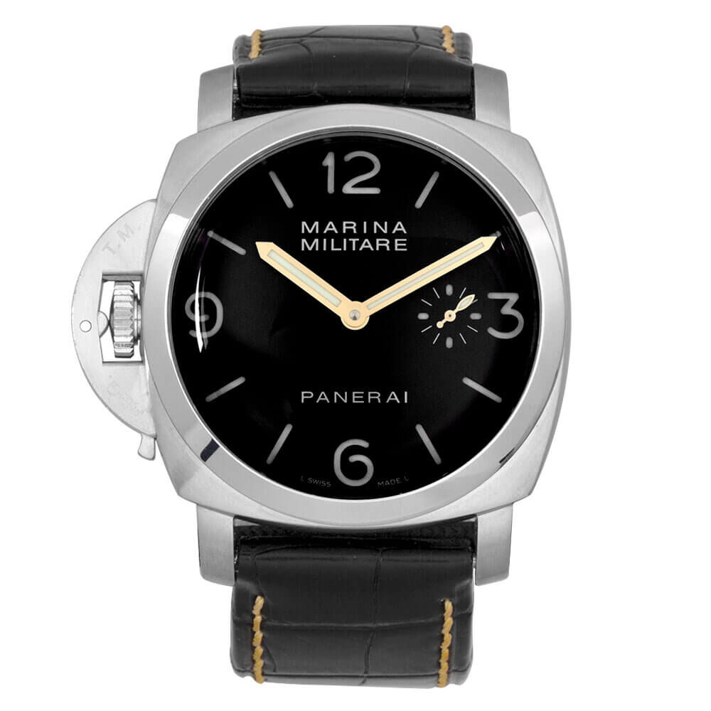 Pre Owned Panerai Luminor Marina Militare Left Handed Watch 47mm