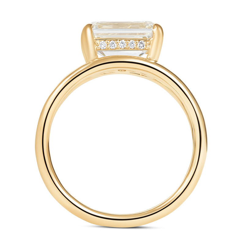 Bella Ponte Split Shank Emerald Cut Diamond Engagement Ring, 14K Yellow Gold image number 2