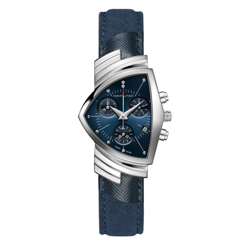 Hamilton Ventura Chrono Quartz Watch Blue Dial, 32mm image number 0