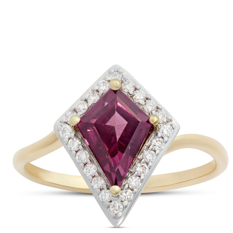 Kite Purple Garnet Gemstone Ring, 14K Yellow Gold image number 0