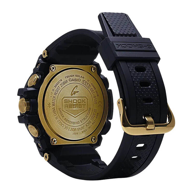 G-Shock G-Steel Black & Gold IP Connected Solar Watch, 58.1mm